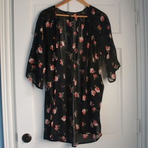 Floral and Lace Kimono